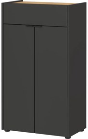 Antracitová vysoká kúpeľňová skrinka 60x98 cm Forano – Germania