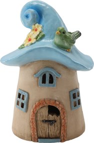 ZÁHRADNÁ FIGÚRKA – DOMČEK V TVARE MODREJ HUBY 24,1 x 21,5 x 34,2 CM LED *7065