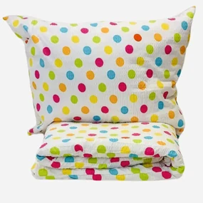 Obliečky krepové Rainbow TiaHome - 1x Vankúš 90x70cm, 1x Paplón 140x200cm