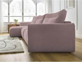 Svetloružová rohová pohovka Aden – Bobochic Paris