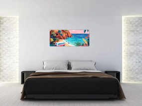 Obraz - Karavan pri oceáne (120x50 cm)