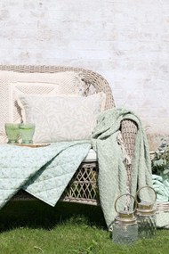 Zelený pruhovaný prešívaný prehoz Aix Quilt - 130*180 cm
