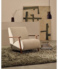 Čierne závesné svietidlo s dreveným tienidlom ø 15 cm Amire – Kave Home