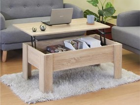 Konferenčný stolík RIWA s výsuvnou doskou 100x50 cm, dub sonoma