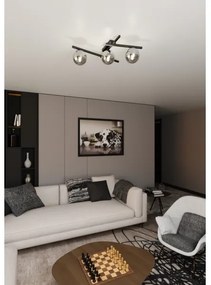 Stropné svietidlo SMART 3xE14/10W/230V čierna/šedá