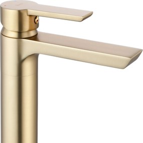 Rea Argus, vysoká umývadlová batéria h-285, zlatá matná, REA-B6412