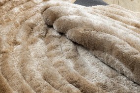 Dywany Łuszczów, Kusový koberec Flim 008-B1 Circles beige, 120x160, béžová, obývacia izba