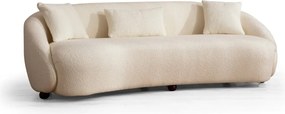 Třímístná pohovka Napoli 230 cm boucle krémová