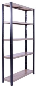 Trestles Policový regál 1800x900x300mm, čierno-zlatý RP7H30/5 CERNA-ZLATA