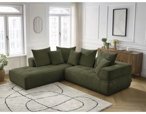 Zelená ženilková rohová pohovka (ľavý roh/do L) Whesley – Bobochic Paris