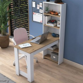 Pracovný stôl Halon White and Walnut