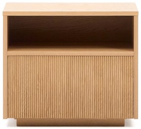 Nočný stolík v dekore duba v prírodnej farbe Helvine – Kave Home