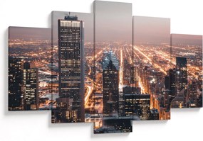 Obraz svietiacej metropoly (150x105 cm)
