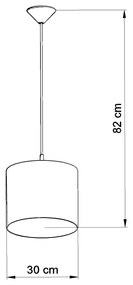 Detské závesné svietidlo Ball C, 1x plastové tienidlo so vzorom, (fi 30cm)