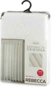 ZÁCLONA NA PÁSKE REBECCA 400X250 CM BIELA