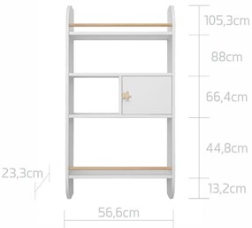 Bellamy Nástenná polica Rainbow biela