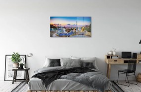 Sklenený obraz Španielsko Panoráma mesta 100x50 cm