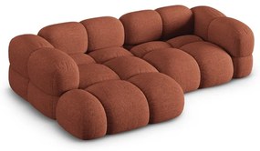 Rohová pohovka v tehlovej farbe (ľavý roh/s leňoškou) Loretto – Cosmopolitan Design