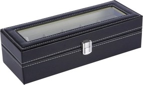 VILDE Organizér, box na hodinky na 6ks, WATCHES, čierny