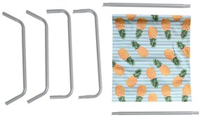 Súprava 2 ks skladacích plážových ležadiel SAND PINEAPPLE