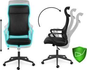 Kancelárska stolička z mikrosieťoviny Sofotel Labi  - čierna