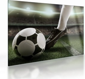Sklenený obraz - Futbalová lopta (70x50 cm)