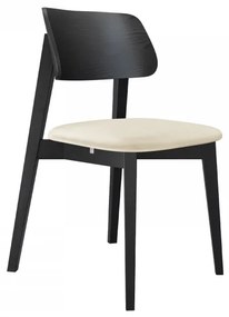 Čalúnená jedálenská stolička KT63, Dostupné poťahy: Magic Velvet 2217, Farby: czarny