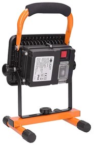 SOLIGHT LED reflektor 20W, prenosný, nabíjací, 1600lm, oranžovo-čierny