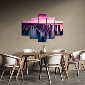 Obraz drevených kolov (150x105 cm)