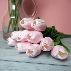 DAALO Umelé tulipány 10 ks - svetlo ružové