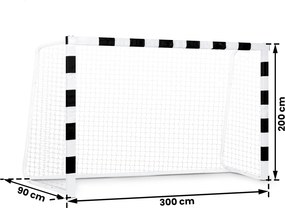 Neo-Sport Futbalová bránka 300 x 200 x 90 cm NS-465 čierna a biela