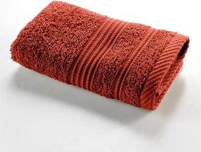 Froté bavlnený uterák v tehlovej farbe 30x50 cm Tendresse – douceur d'intérieur
