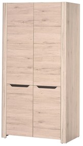 Šatníková skriňa Dessum 05 (dub sanremo + hnedá). Akcia -18%. Vlastná spoľahlivá doprava až k Vám domov. 1068129
