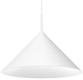 Závesné svietidlo Capital, 1x biele kovové tienidlo, (fi 46cm), w