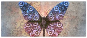 Obraz - Steampunk motýľ (120x50 cm)