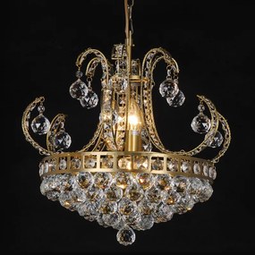 Krištáľ luster do obývačky Ø50*43 GOLD