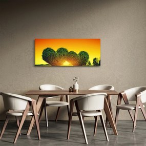 Obraz - Srdce v korunách stromov (120x50 cm)