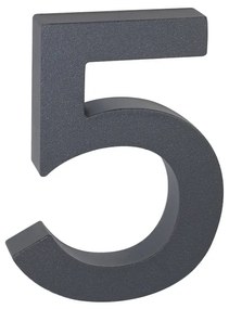 Domové číslo "5", RN.100LV, štruktúrované, antracit