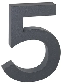 Domové číslo "5", RN.100LV, štruktúrované, antracit