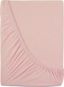 Kvalitex Luxusné bavlnené JERSEY prestieradlo s lycrou 140x200 cm - svetlo ružová