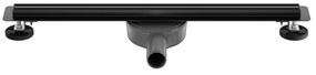 CERANO Cerano, Lineárny odtokový žľab Slim 60 cm s otočným sifónom o 360°, čierna, CER-CER-414902
