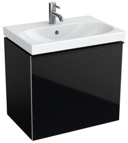 GEBERIT Acanto závesná skrinka pod umývadlo, 1 dvierka, 595 x 475 x 535 mm, čierna, 500.609.16.1