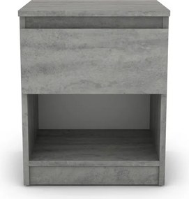 Skrinka /nočný stolík Carlos 401S, šedý beton