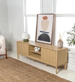 TV stolík LUCERO s posuvnými dvierkami, dekor dub, 160cm