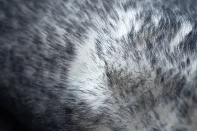 Koberec LAPIN Shaggy slonia kosť/čierny protišmykový