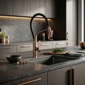 Rea Castor, kuchynská batéria flexibilná vysoká, medená matná, REA-B4320