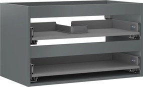 Mexen Box-A, závesná skrinka 80 cm, 2 zásuvky, grafitová matná, 91AX0-0800-470-2-66