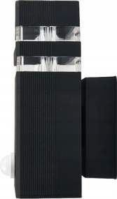 BERGE LED vonkajšie svietidlo INEZ čierne PIR - 1 x GU10 - 230V