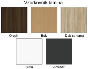 Nabytekmorava Jedálenský set Brooklyn pre 8 osôb, stôl 190x115 cm farba lamina: biela 113, čalúnenie vo farbe: Kohútia stopa čiernobiela