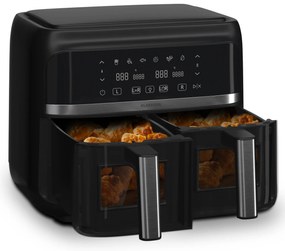 Klarstein VitaFry Duo Skylight, teplovzdušná fritéza, 2850 W, 7,6 l, 2 varné zóny, 6 programov
